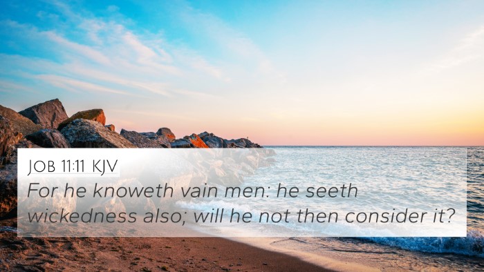 Job 11:11 KJV Bible Verse Image