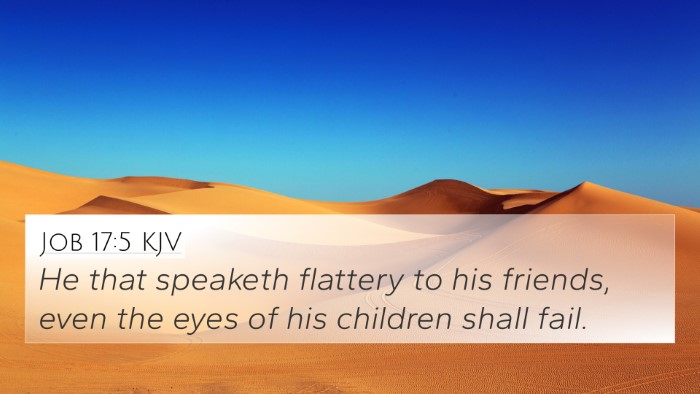 Job 17:5 KJV Bible Verse Image