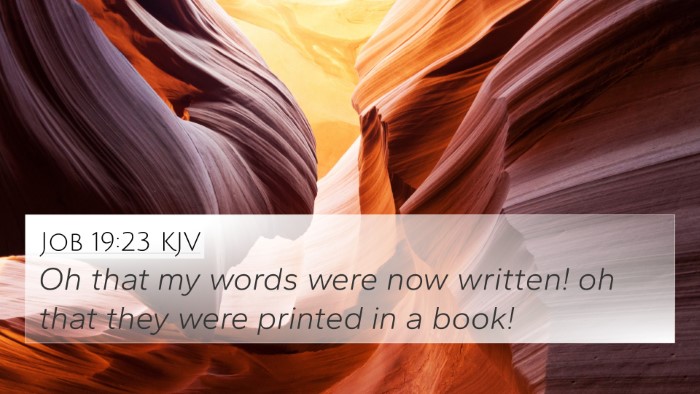 Job 19:23 KJV Bible Verse Image