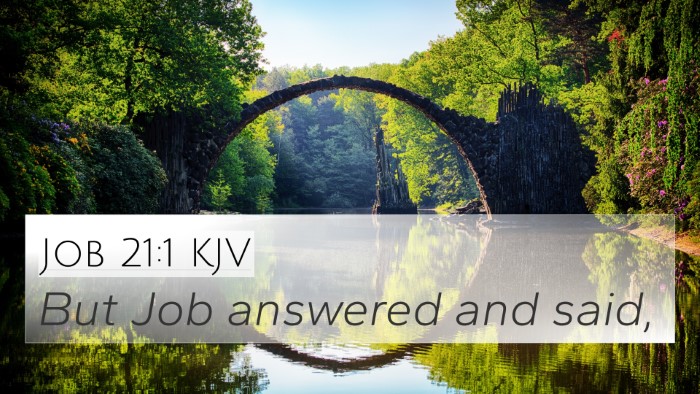 Job 21:1 KJV Bible Verse Image