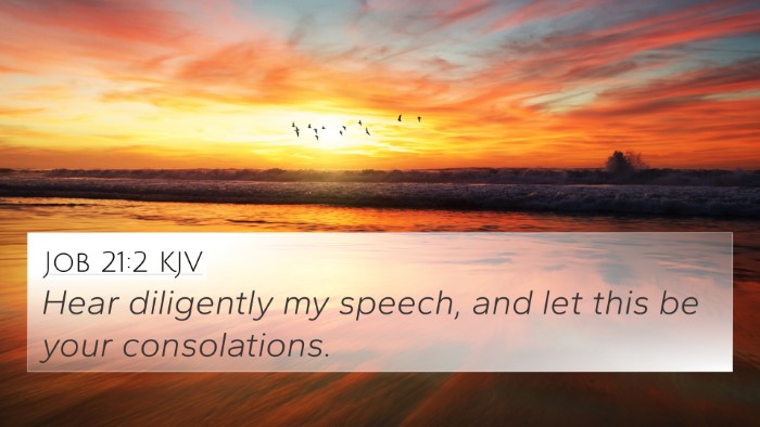 Job 21:2 KJV Bible Verse Image
