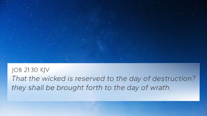Job 21:30 KJV Bible Verse Image