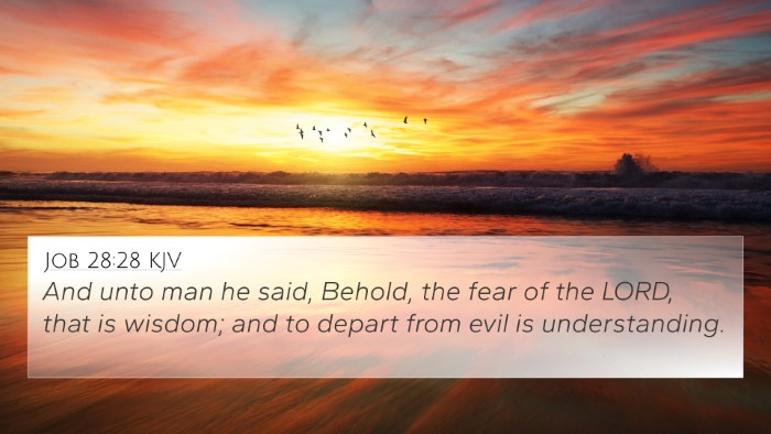 Job 28:28 KJV Bible Verse Image