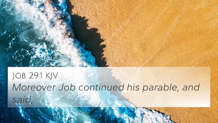 Job 29:1 KJV Bible Verse Image