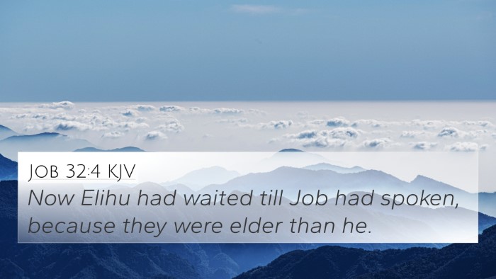 Job 32:4 KJV Bible Verse Image