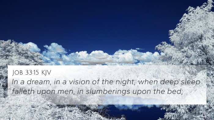 Job 33:15 KJV Bible Verse Image