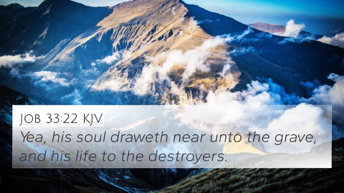 Job 33:22 KJV Bible Verse Image