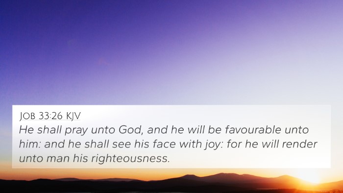 Job 33:26 KJV Bible Verse Image