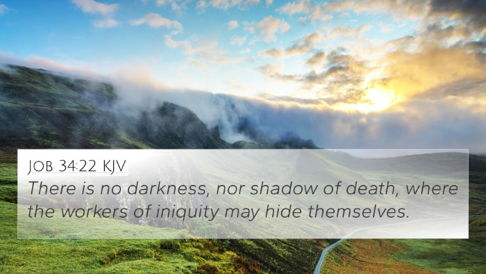Job 34:22 KJV Bible Verse Image