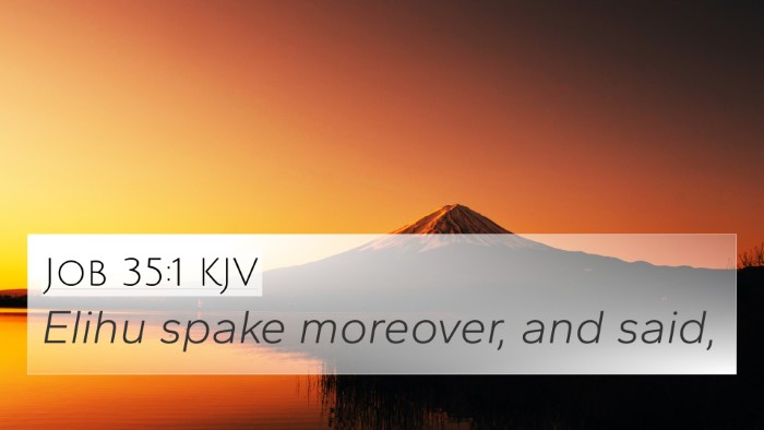 Job 35:1 KJV Bible Verse Image