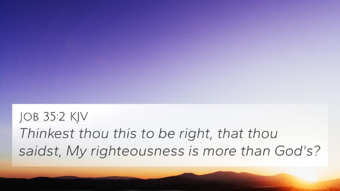 Job 35:2 KJV Bible Verse Image