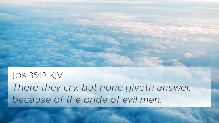Job 35:12 KJV Bible Verse Image