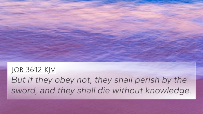 Job 36:12 KJV Bible Verse Image