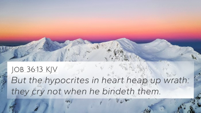 Job 36:13 KJV Bible Verse Image