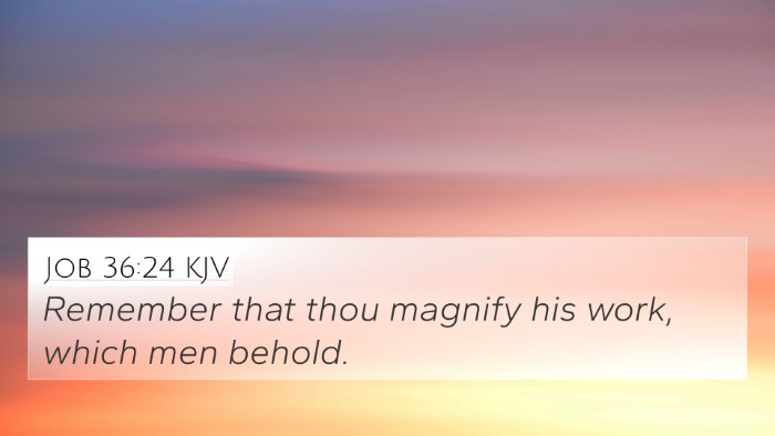 Job 36:24 KJV Bible Verse Image