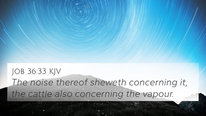 Job 36:33 KJV Bible Verse Image