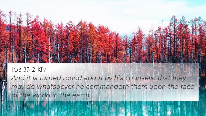 Job 37:12 KJV Bible Verse Image