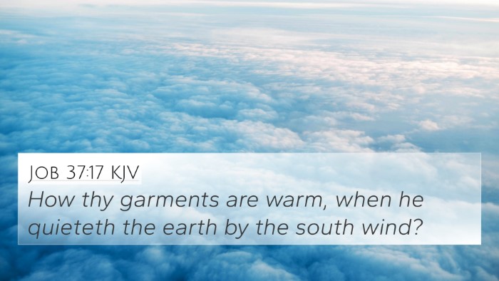 Job 37:17 KJV Bible Verse Image
