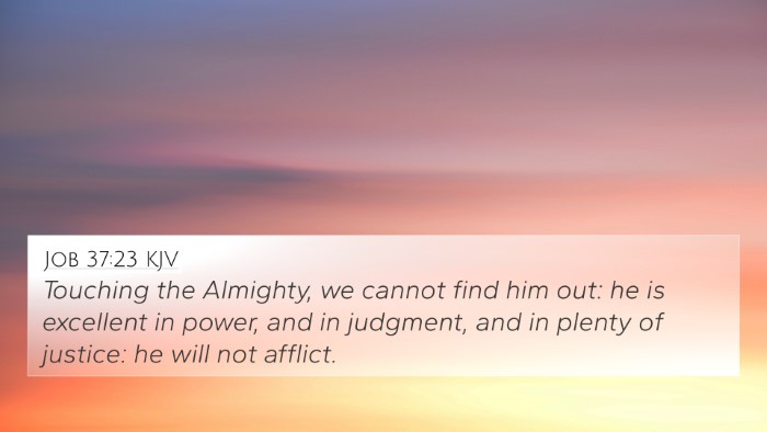 Job 37:23 KJV Bible Verse Image