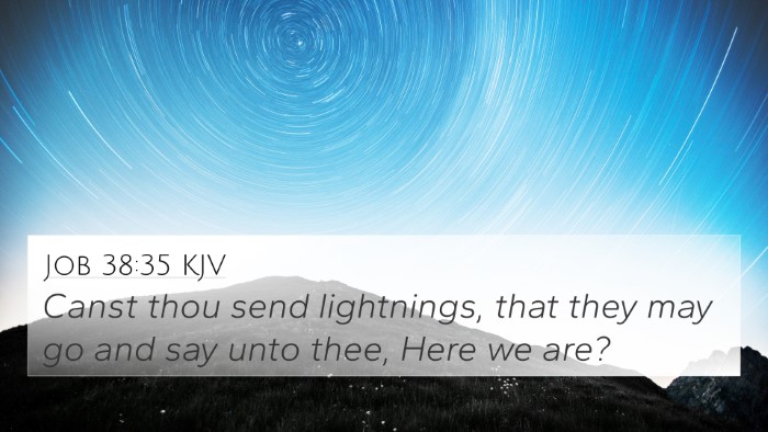 Job 38:35 KJV Bible Verse Image