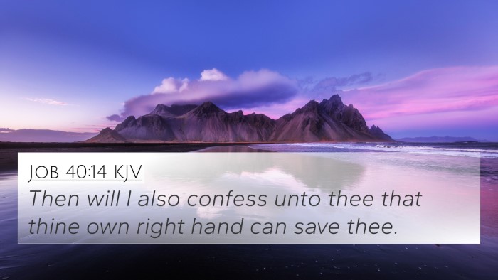 Job 40:14 KJV Bible Verse Image