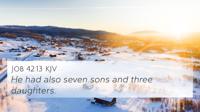 Job 42:13 KJV Bible Verse Image