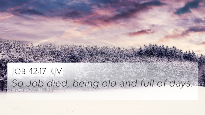 Job 42:17 KJV Bible Verse Image
