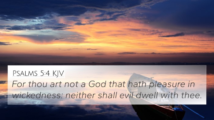 Psalms 5:4 KJV Bible Verse Image