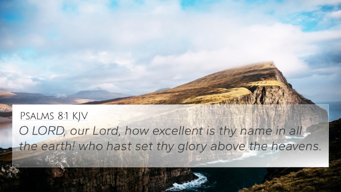 Psalms 8:1 KJV Bible Verse Image