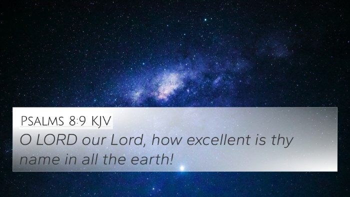 Psalms 8:9 KJV Bible Verse Image