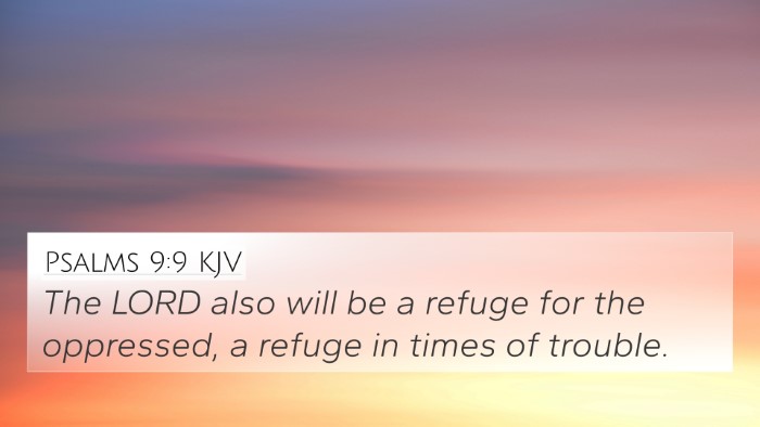 Psalms 9:9 KJV Bible Verse Image