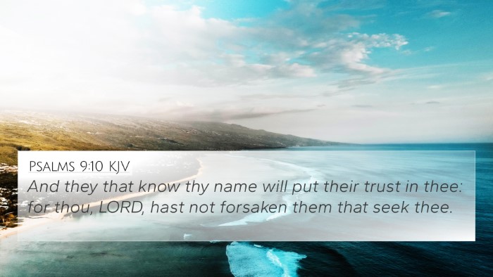 Psalms 9:10 KJV Bible Verse Image