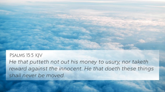 Psalms 15:5 KJV Bible Verse Image