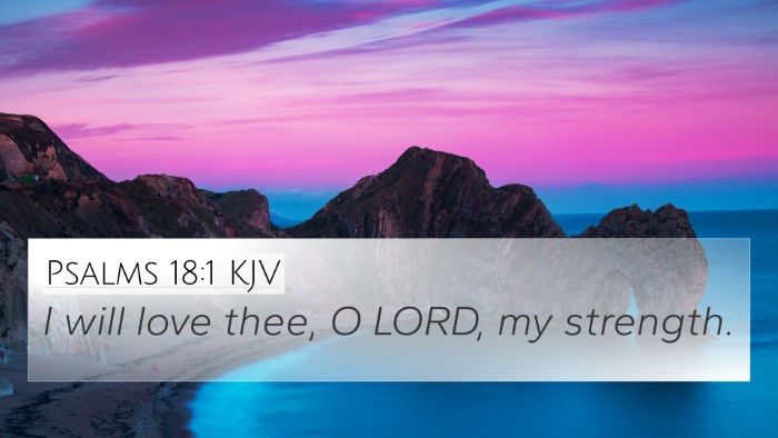 Psalms 18:1 KJV Bible Verse Image