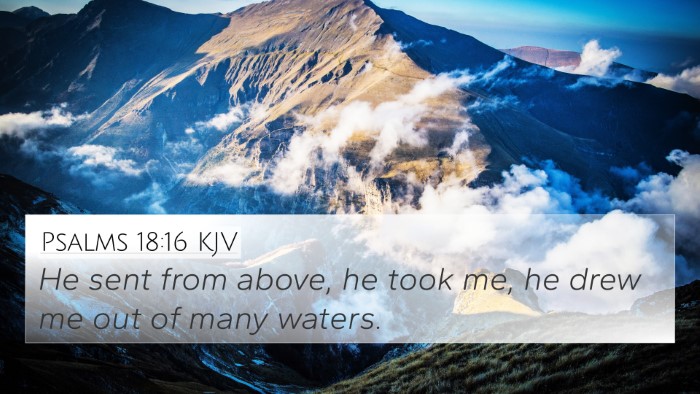 Psalms 18:16 KJV Bible Verse Image