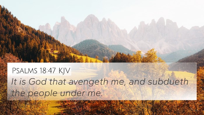 Psalms 18:47 KJV Bible Verse Image