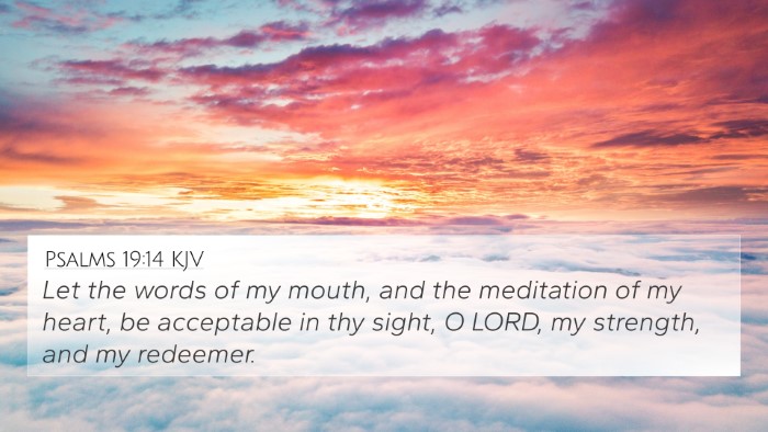 Psalms 19:14 KJV Bible Verse Image