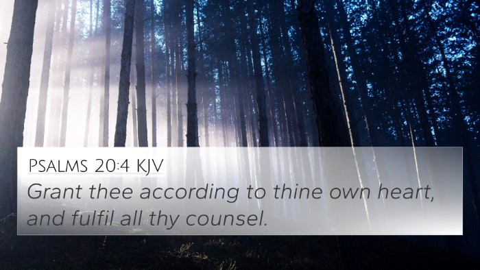Psalms 20:4 KJV Bible Verse Image