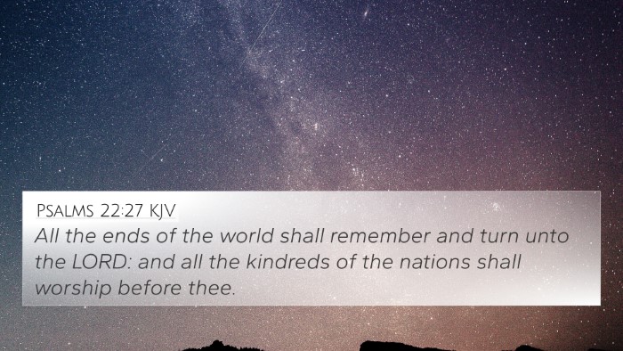 Psalms 22:27 KJV Bible Verse Image