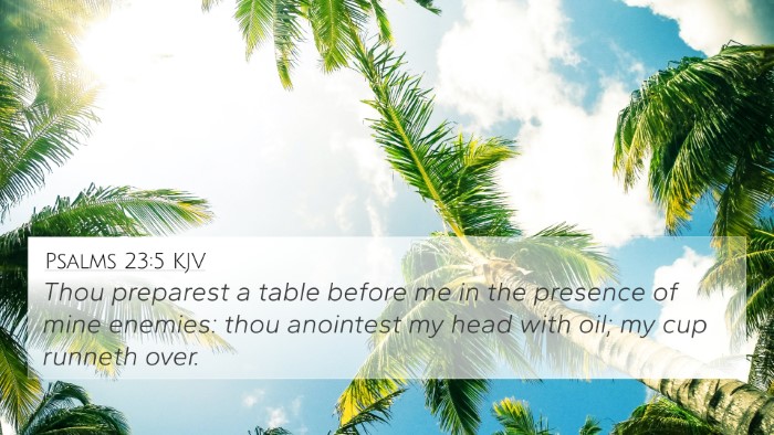 Psalms 23:5 KJV Bible Verse Image