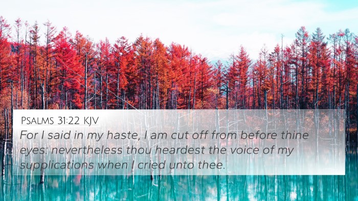 Psalms 31:22 KJV Bible Verse Image