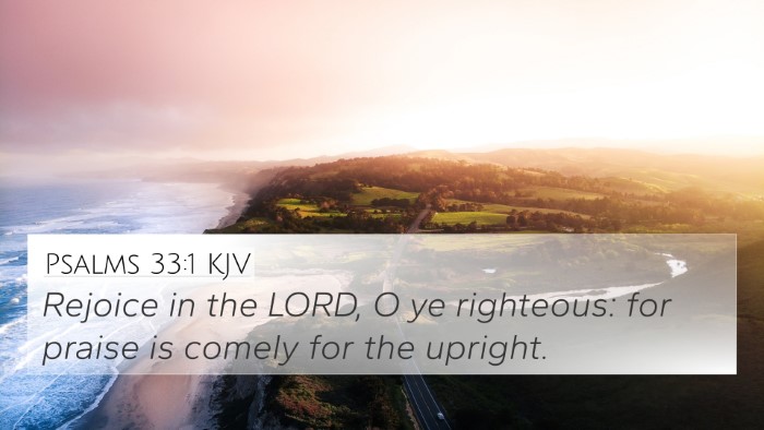 Psalms 33:1 KJV Bible Verse Image