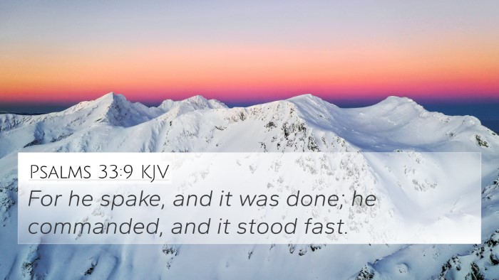 Psalms 33:9 KJV Bible Verse Image