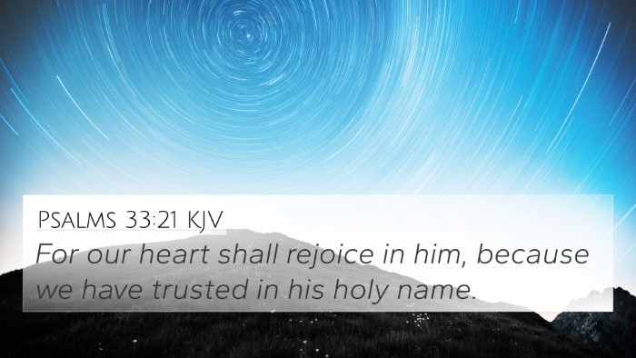 Psalms 33:21 KJV Bible Verse Image