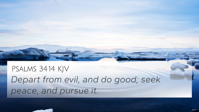 Psalms 34:14 KJV Bible Verse Image
