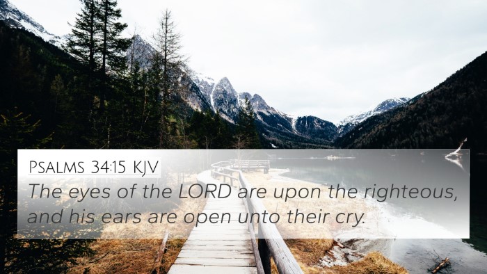 Psalms 34:15 KJV Bible Verse Image