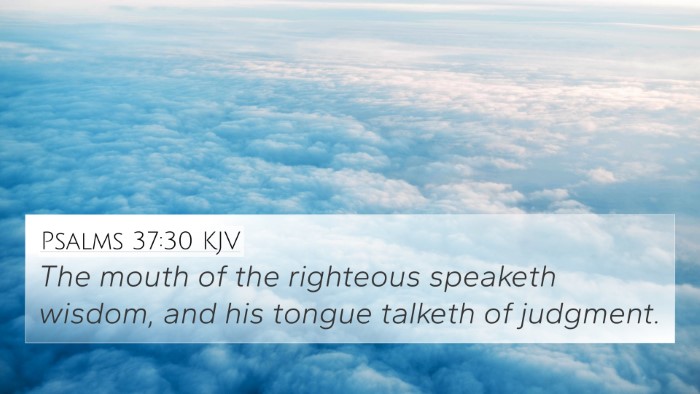 Psalms 37:30 KJV Bible Verse Image