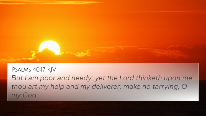 Psalms 40:17 KJV Bible Verse Image