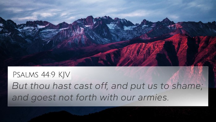 Psalms 44:9 KJV Bible Verse Image