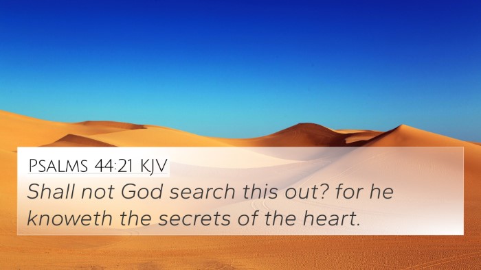 Psalms 44:21 KJV Bible Verse Image